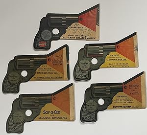 Lot of Five "Bang" Gun for Young America Advertising Trade Cards