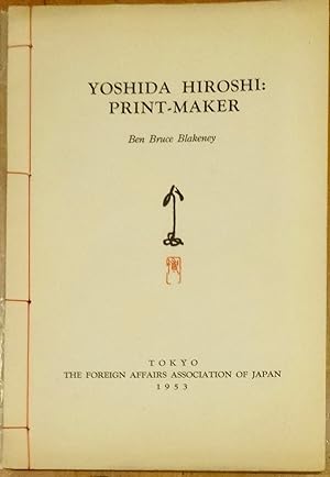 YOSHIDA HIROSHI: PRINT-MAKER, with original signed wood-cut