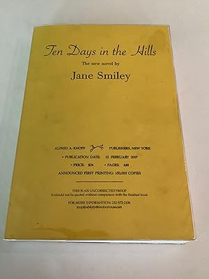 Imagen del vendedor de Ten Days in the Hills (Uncorrected Proof) a la venta por Brothers' Fine and Collectible Books, IOBA