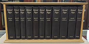 Bild des Verkufers fr The Diary of Samuel Pepys 11 volume set [plus] Oak Bookcase zum Verkauf von Midway Book Store (ABAA)