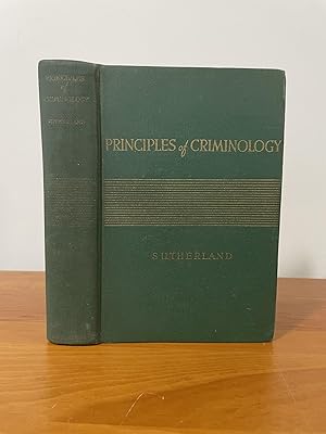 Seller image for Principles of Criminology for sale by Matthew's Books