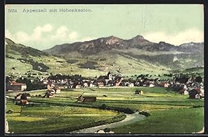Ansichtskarte Appenzell, Ortsansicht mit Hohenkasten