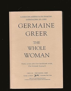 Seller image for The Whole Woman (Only Uncorrected Proof) for sale by Rareeclectic