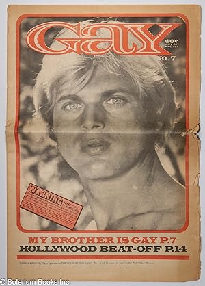 Seller image for Gay: vol. 1, #7, March 1, 1970: My Brother Is Gay for sale by Bolerium Books Inc.