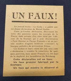 Tract de la Résistance Communiste - Un faux !