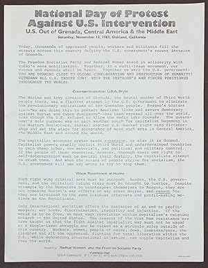 National Day of Protest Against US Intervention. US out of Grenada, Central America & the Middle ...