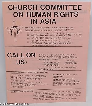 Church Committee on Human Rights in Asia [handbill]