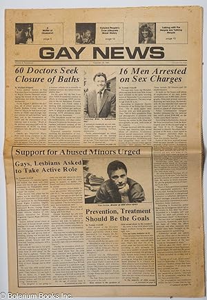 Bild des Verkufers fr Gay News [aka Philadelphia Gay News]: vol. 8, #45, Sept. 20, 1984: 60 Doctors Seek Closure of Gay Baths zum Verkauf von Bolerium Books Inc.