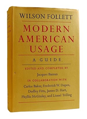 Seller image for MODERN AMERICAN USAGE : A Guide for sale by Rare Book Cellar