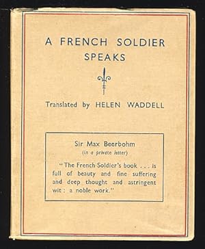 Image du vendeur pour A French Soldier Speaks mis en vente par Magic Carpet Books