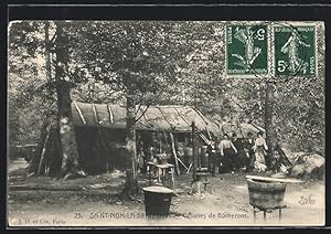 Ansichtskarte Saint-Nom-la-Bretèche, Cabanes de Bûcherons, Köhlerhütten, Forstwirtschaft