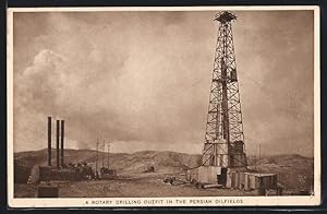 Ansichtskarte Iran, A rotary drilling outfit in the Persian Oilfields