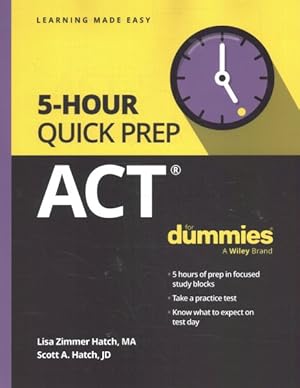 Seller image for Act 5-hour Quick Prep for Dummies for sale by GreatBookPrices