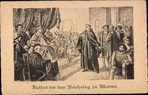 Künstler Ansichtskarte / Postkarte Luther vor dem Reichstag zu Worms