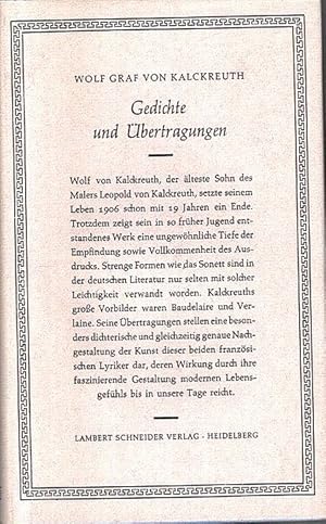 Immagine del venditore per Gedichte und bertragungen, Hrsg. von Hellmut Kruse, venduto da nika-books, art & crafts GbR