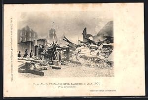 Ansichtskarte Anvers, Incendie de l`Entrepot Royal, 5 Juin 1901, Vue des ruines
