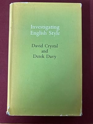 Immagine del venditore per Investigating English Style. venduto da Plurabelle Books Ltd