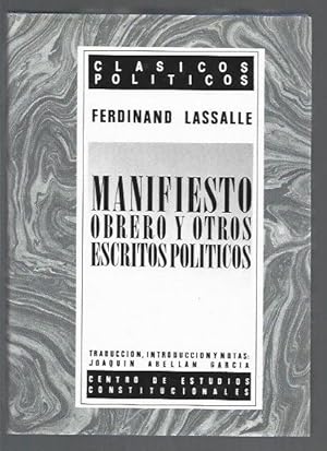 Bild des Verkufers fr MANIFIESTO OBRERO Y OTROS ESCRITOS POLITICOS zum Verkauf von Desvn del Libro / Desvan del Libro, SL