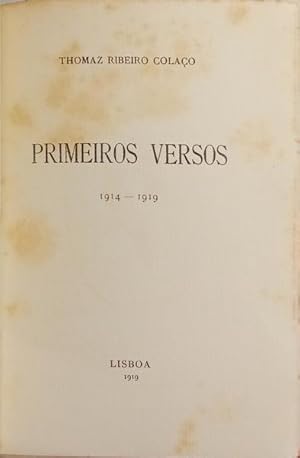 PRIMEIROS VERSOS. [1914-1919].