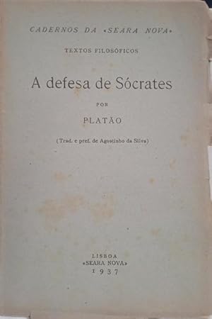 Seller image for A DEFESA DE SCRATES. for sale by Livraria Castro e Silva