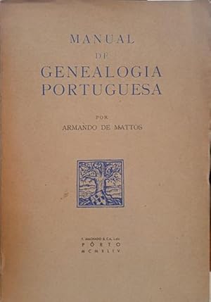 Imagen del vendedor de MANUAL DE GENEALOGIA PORTUGUESA. a la venta por Livraria Castro e Silva