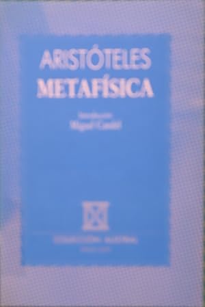 Imagen del vendedor de Metafsica a la venta por Librera Alonso Quijano