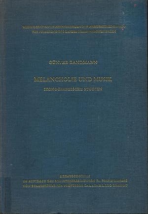 Bild des Verkufers fr Melancholie und Musik: Ikonographische Studien Band 12 - Signiert vom Autor zum Verkauf von avelibro OHG