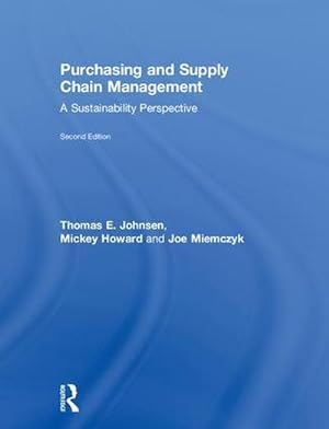 Bild des Verkufers fr Purchasing and Supply Chain Management : A Sustainability Perspective zum Verkauf von AHA-BUCH GmbH