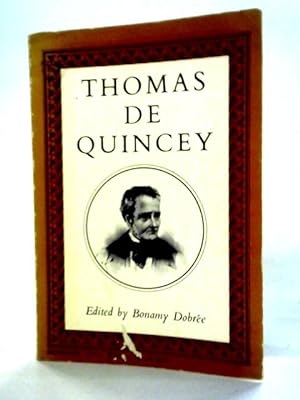 Bild des Verkufers fr Thomas de Quincey zum Verkauf von World of Rare Books