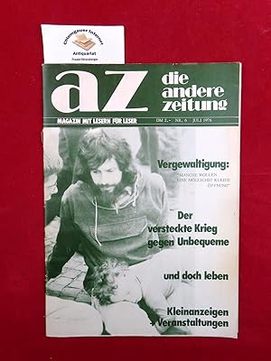 Seller image for az - die andere Zeitung. Magazin mit Lesern fr Leser. Juli 1976. for sale by Chiemgauer Internet Antiquariat GbR