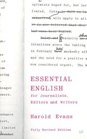 Bild des Verkufers fr Essential English for Journalists, Editors and Writers: 405 (Pimlico) zum Verkauf von WeBuyBooks