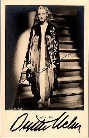Original Autogramm Brigitte Helm (1908-1996 "Metropolis") /// Autograph signiert signed signee