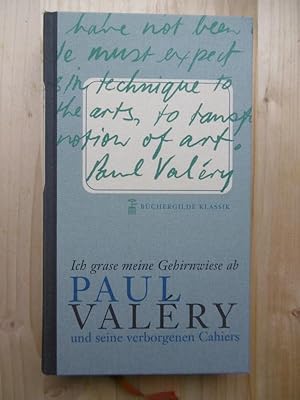 Bild des Verkufers fr Ich grase meine Gehirnwiese ab : Paul Valry und seine verborgenen Cahiers. (Aus gewhlt und mit einem Essay von Thomas Stlzel. - Auf der Grundlage der von Hartmut Khler und Jrgen Schmidt-Radefeldt besorgten deutschen Ausgabe der Cahiers/Hefte in sechs Bnden). zum Verkauf von Antiquariat Steinwedel