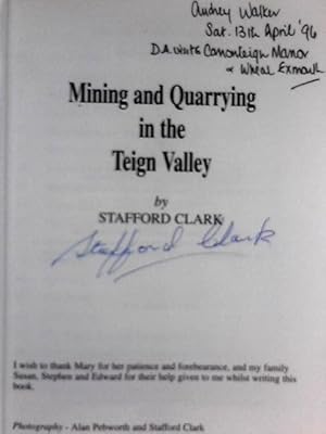 Mining and Quarrying in the Teign Valley