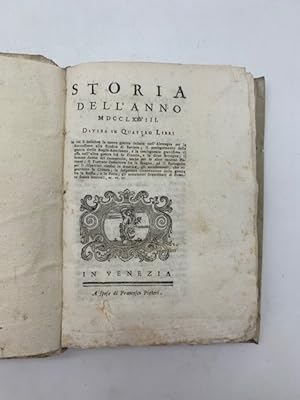 Storia dell'anno MDCCLXXVIII divisa in quattro libri