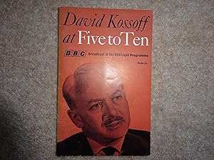 Image du vendeur pour David Kossoff at Five to Ten mis en vente par J R Wright