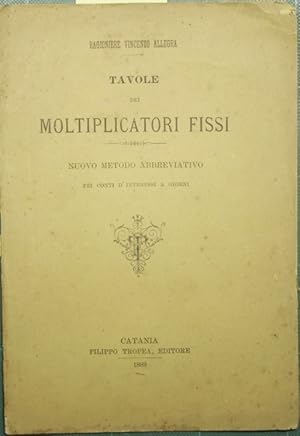 Tavole dei moltiplicatori fissi