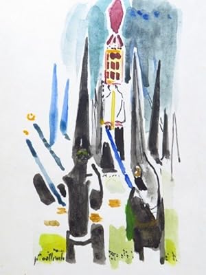 Bild des Verkufers fr La Semaine Sainte. Seville 1952. Aquarelles de Paul Collomb. zum Verkauf von Cole & Contreras / Sylvan Cole Gallery