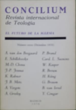 Imagen del vendedor de Concilium revista internacional de teologa. El futuro de la Iglesia a la venta por Librera Alonso Quijano