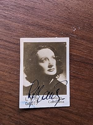 Signed photo of Lys Gauty (autographe / autograph)