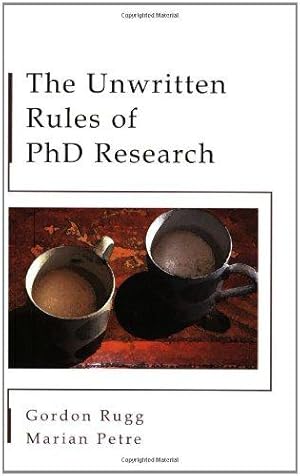 Seller image for The Unwritten Rules of Phd Research for sale by WeBuyBooks