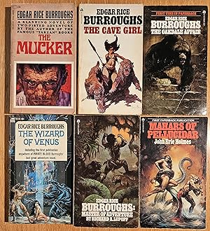 Seller image for Group of 6 novels - Mucker / Cave Girl / Oakdala Affair / Wizard of Venus / Mahars of Pellucidar for sale by SF & F Books