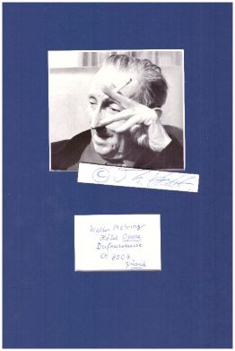 Seller image for WALTER MEHRING (1896-1981) deutsch-jdischer Schriftsteller und einer der bedeutendsten satirischen Autoren der Weimarer Republik for sale by Herbst-Auktionen