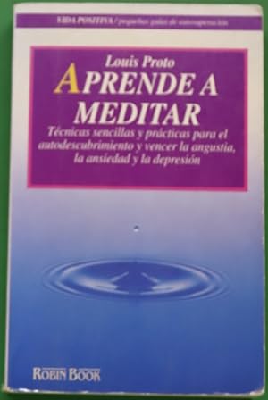 Seller image for Aprende a meditar for sale by Librera Alonso Quijano