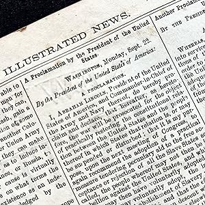 1862 Civil War Newspaper with an Early Complete Printing of Abraham Lincoln's Preliminary Emancip...