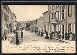 Carte postale Ariège, Lavelanet, Rue Saint-Sernin, vue de la rue