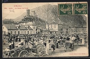 Carte postale Foix, Le Champ de Foire