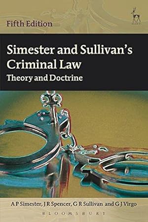 Seller image for Simester and Sullivan's Criminal Law: Theory and Doctrine for sale by WeBuyBooks