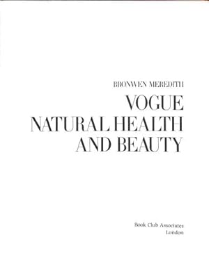 Imagen del vendedor de Vogue" Natural Health and Beauty a la venta por WeBuyBooks