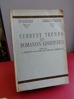 Imagen del vendedor de Current trends in Romanian linguistics a la venta por Asano Bookshop